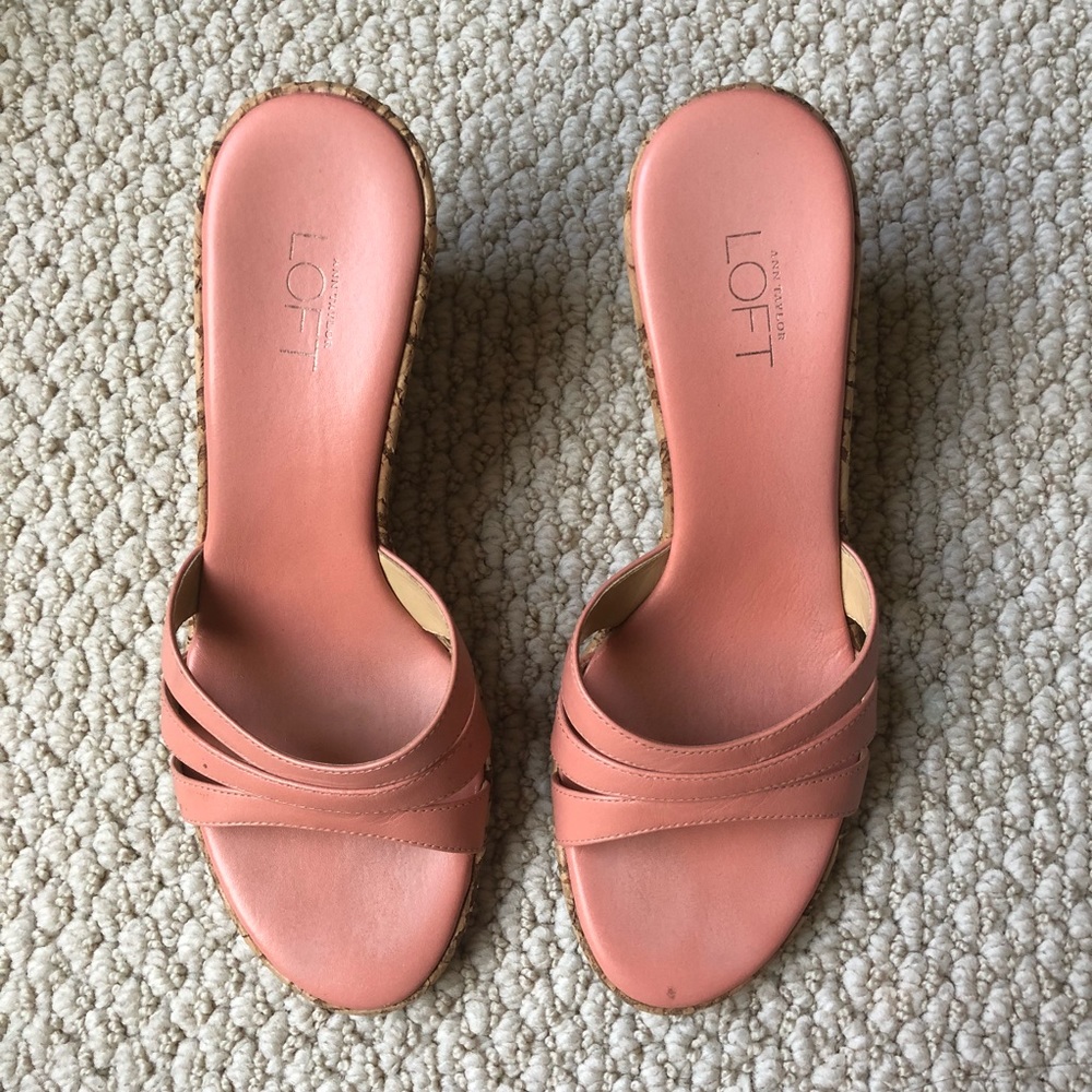 peach colored Ann Taylor Loft shoes